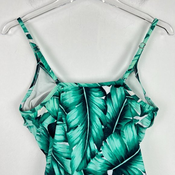 Magicsuit Lanai Rita Top Tankini Top Leaf Print Tropical Size 8 EUC - Picture 10 of 14